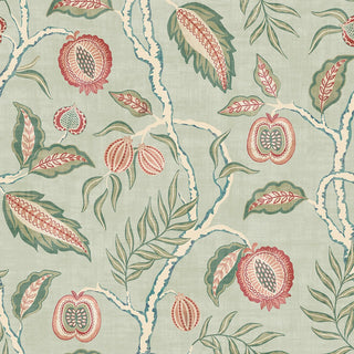 Heritage Tales 100024EH Seafoam Fruits of Paradise Unpasted Wallpaper