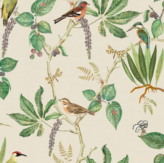 Heritage Tales 100028EH Cream Hill Top Garden Unpasted Wallpaper at Say Decor