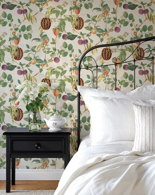 Heritage Tales 100044EH Cream Tropic House Fruit Trail Unpasted Wallpaper Bedroom at Say Decor