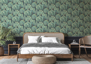 Heritage Tales 100049EH Blue Whispering Willow Tree Unpasted Wallpaper Bedroom at Say Decor