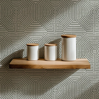 Mitchell Black x Forbes Masters Sade Geometric Wallpaper Decor in shade Olive at Say Decor