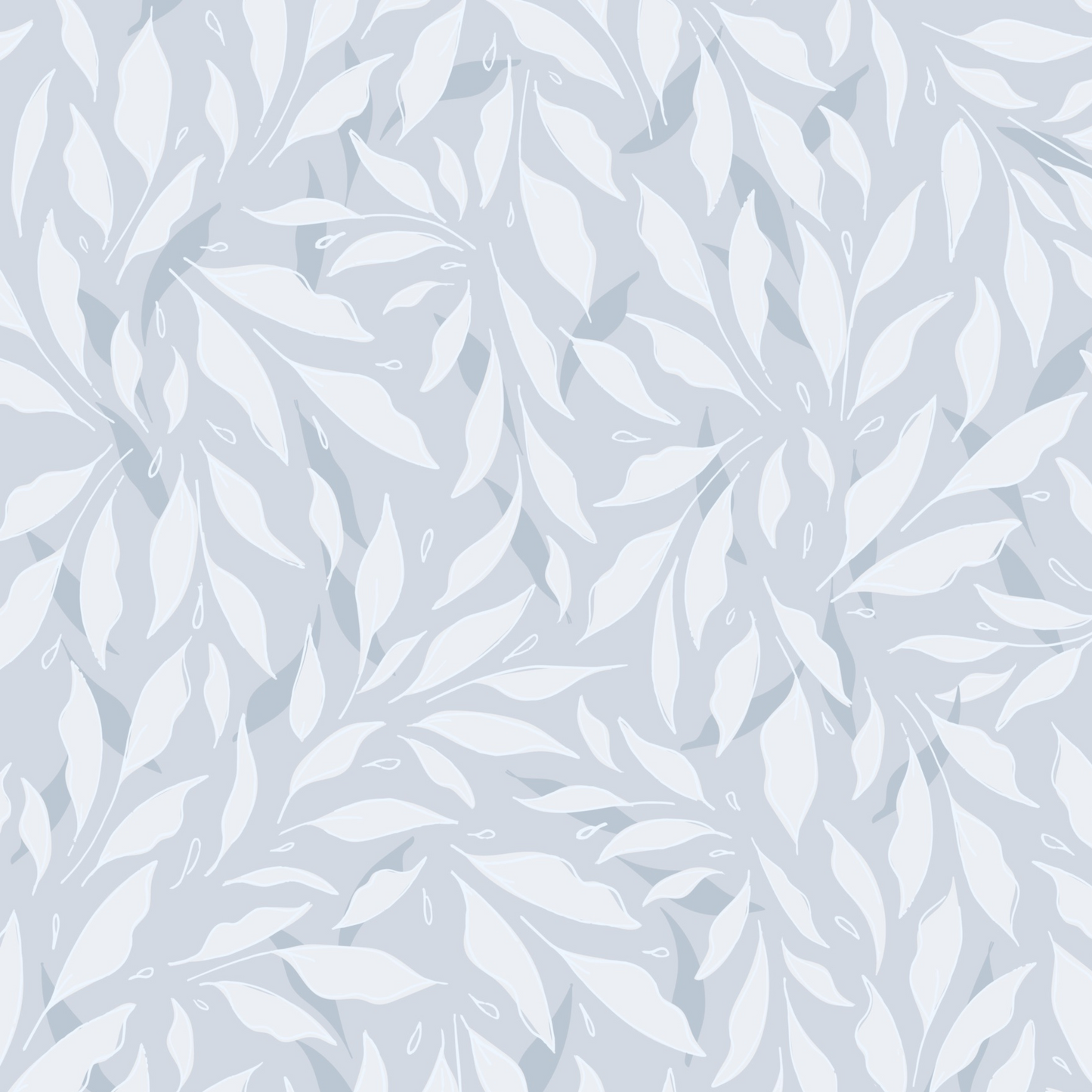 Haven Botanical Blue Leaf Peel and Stick Wallpaper from Say Decor