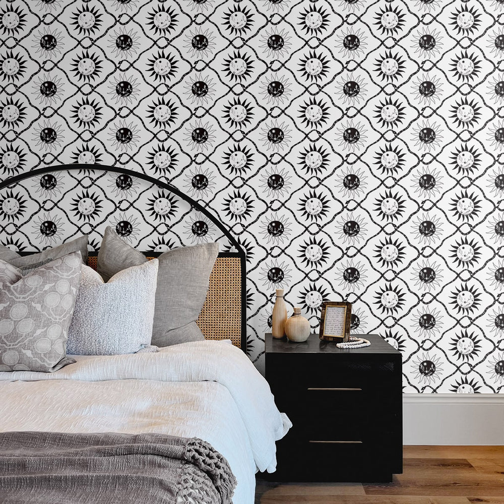 140070WR Sol peel and stick wallpaper bedroom from Elana Gabrielle