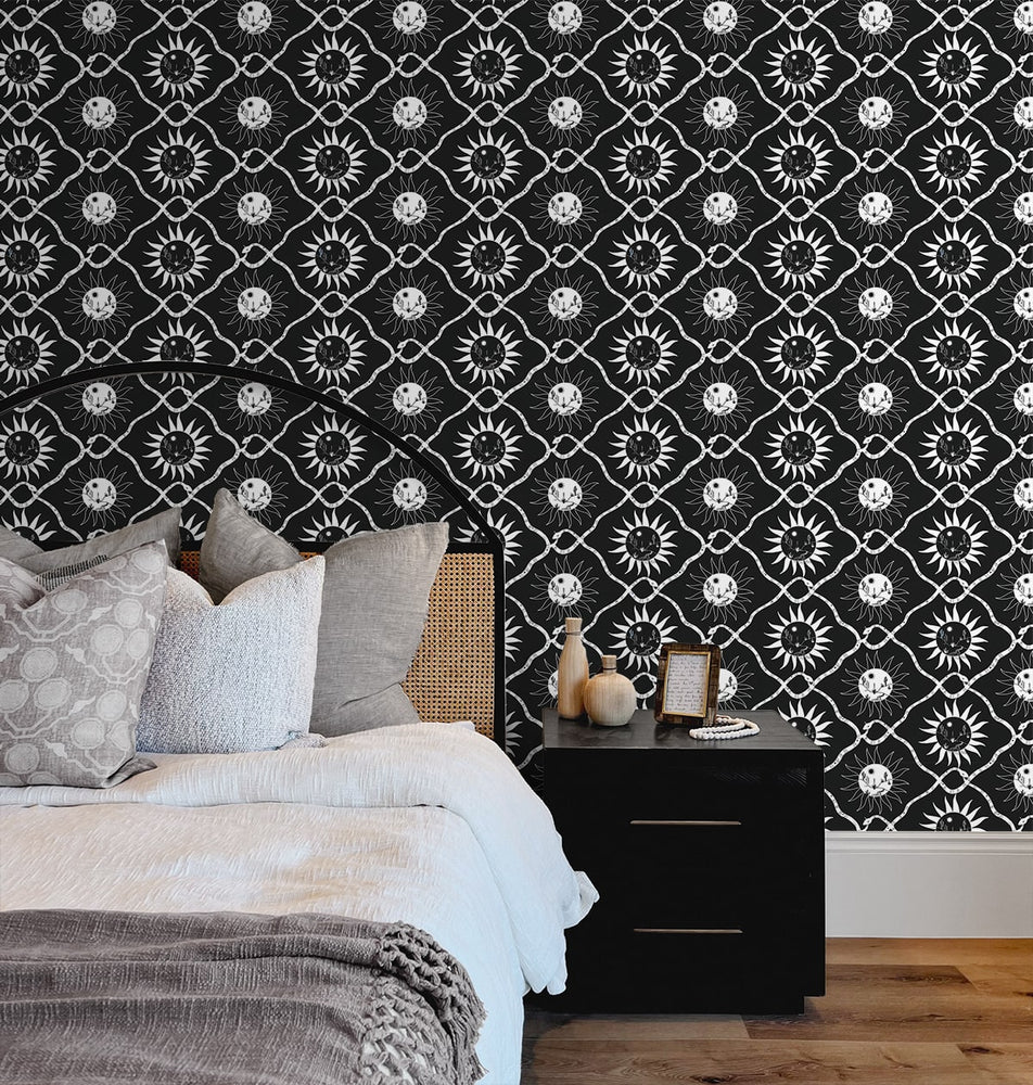 140074WR Sol peel and stick wallpaper bedroom from Elana Gabrielle