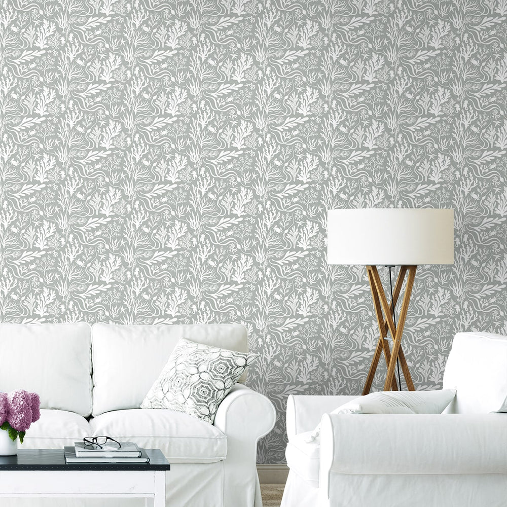 140080WR Tides peel and stick wallpaper living room from Elana Gabrielle