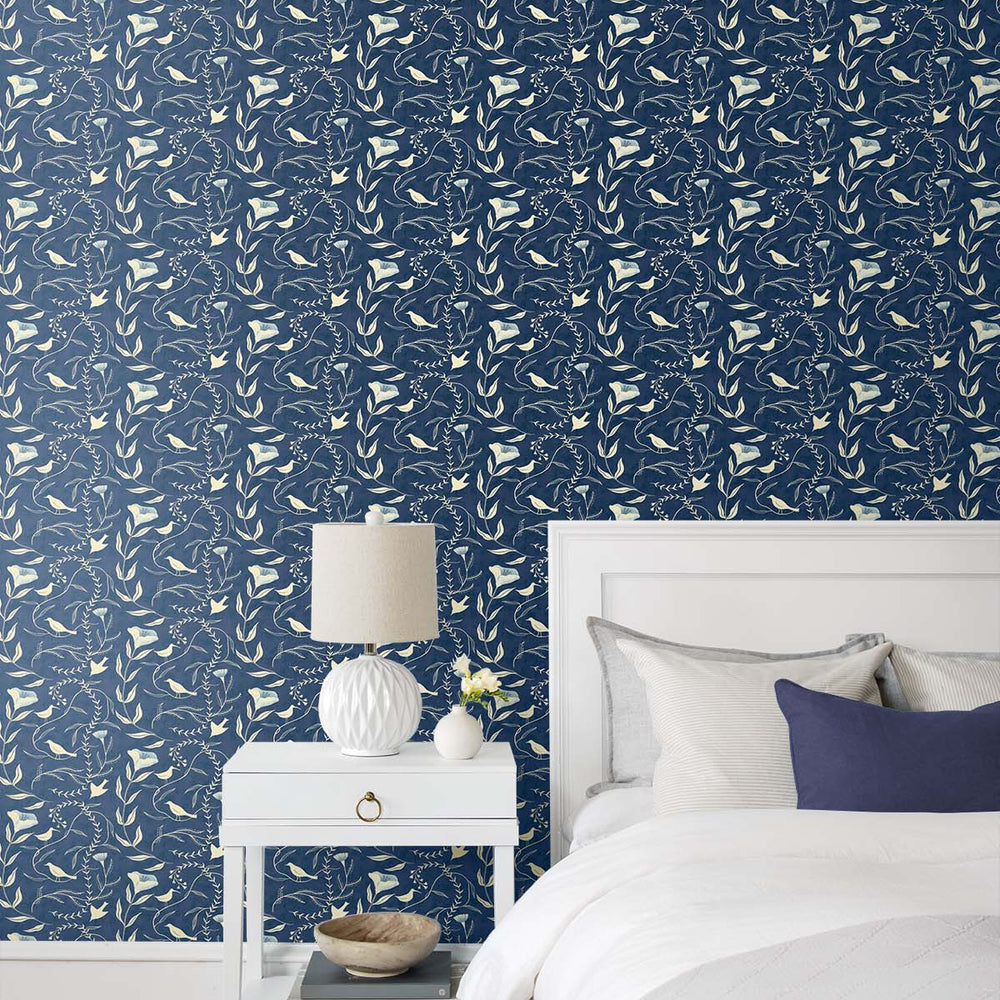 
                  
                    140090WR Birdsong peel and stick wallpaper bedroom from Elana Gabrielle
                  
                