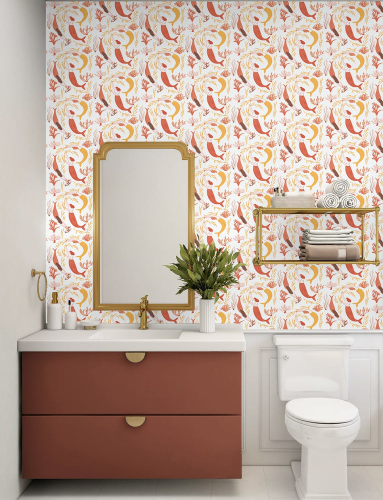 140110WR Muses peel and stick wallpaper bathroom from Elana Gabrielle