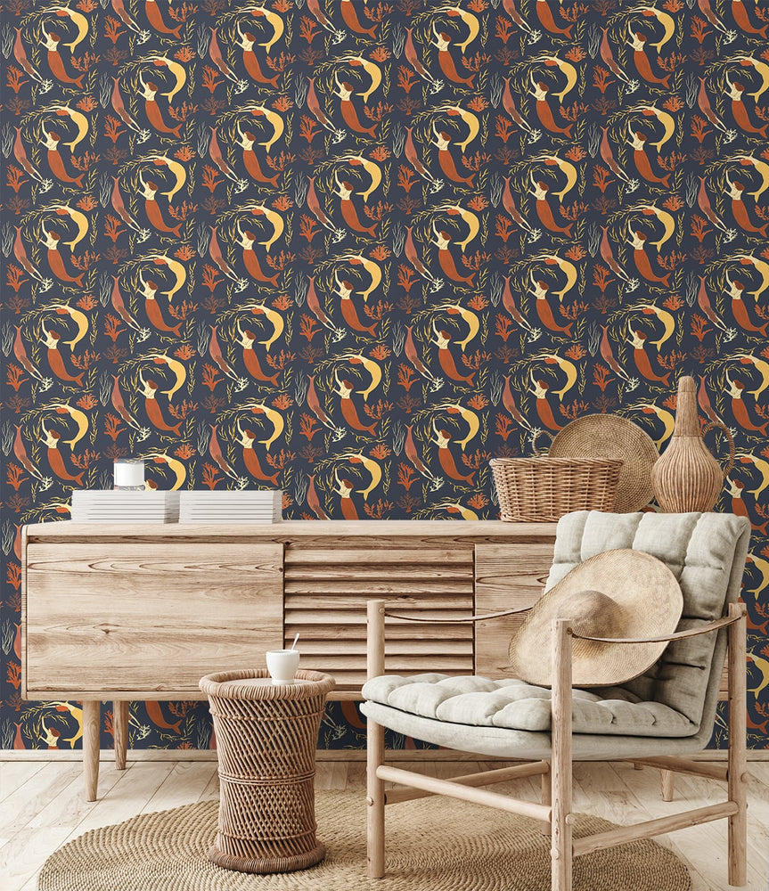140112WR Muses peel and stick wallpaper living room from Elana Gabrielle