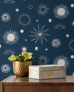 140121WR Sun Phases peel and stick wallpaper decor from Elana Gabrielle