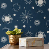 140121WR Sun Phases peel and stick wallpaper decor from Elana Gabrielle