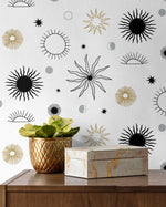 140122WR Sun Phases peel and stick wallpaper decor from Elana Gabrielle