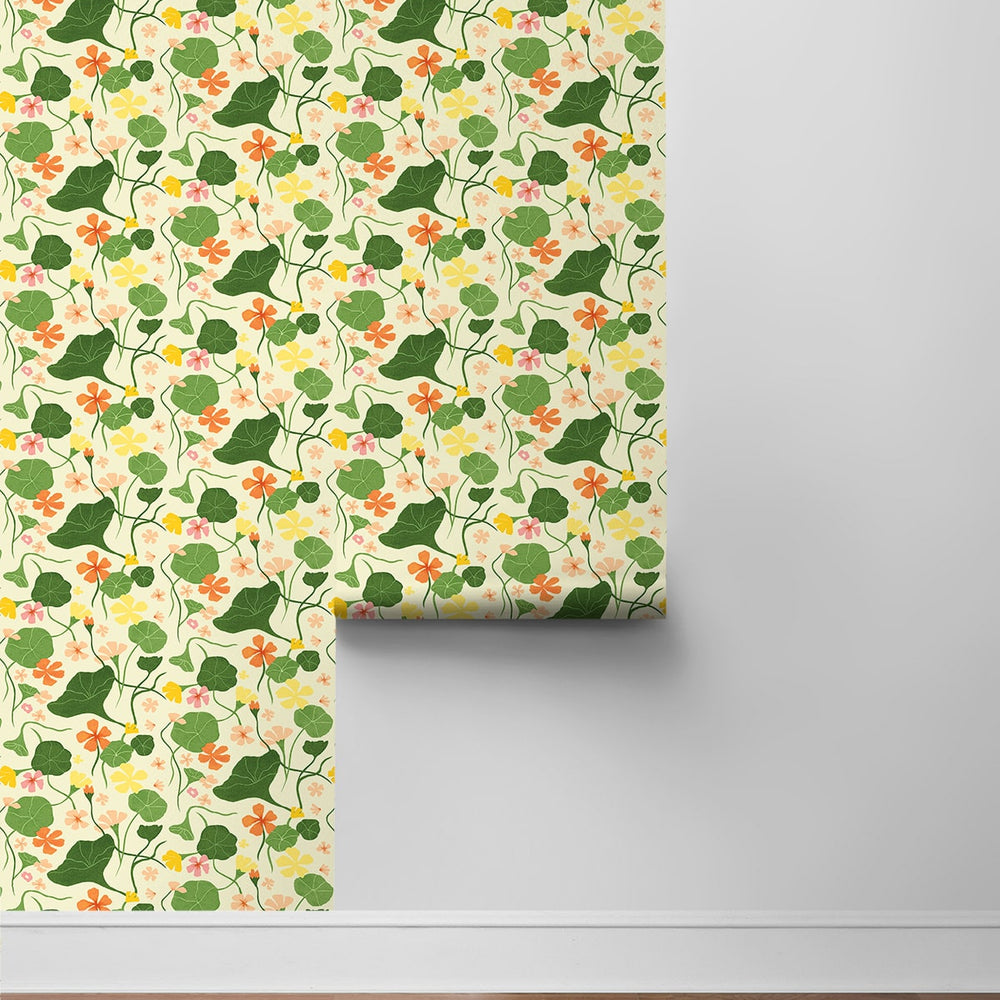 
                  
                    140140WR Nasturtiums floral peel and stick wallpaper roll from Elana Gabrielle
                  
                