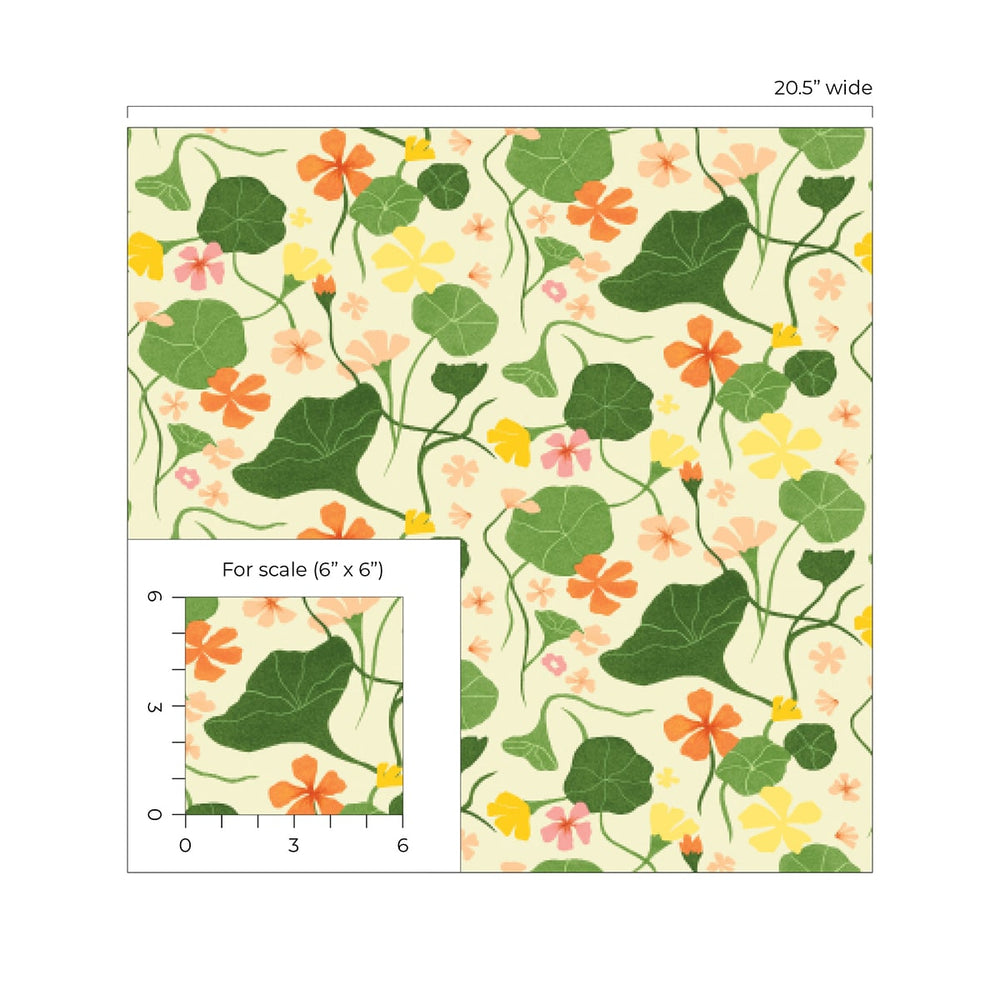 
                  
                    140140WR Nasturtiums floral peel and stick wallpaper scale from Elana Gabrielle
                  
                