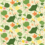 140140WR Nasturtiums floral peel and stick wallpaper from Elana Gabrielle