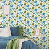 140141WR Nasturtiums floral peel and stick wallpaper decor from Elana Gabrielle