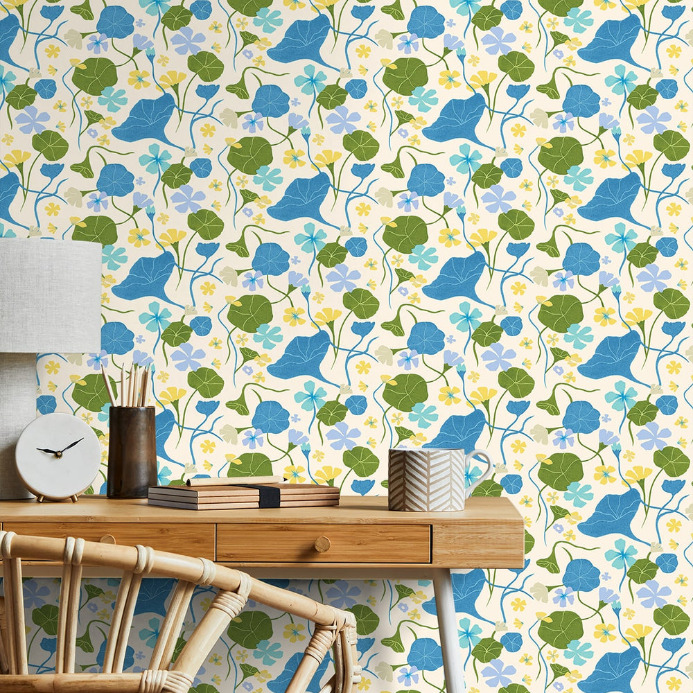 
                  
                    140141WR Nasturtiums floral peel and stick wallpaper office from Elana Gabrielle
                  
                