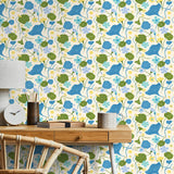140141WR Nasturtiums floral peel and stick wallpaper office from Elana Gabrielle