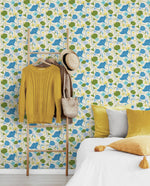 140141WR Nasturtiums floral peel and stick wallpaper bedroom from Elana Gabrielle