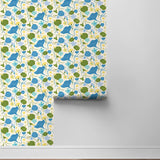 140141WR Nasturtiums floral peel and stick wallpaper roll from Elana Gabrielle