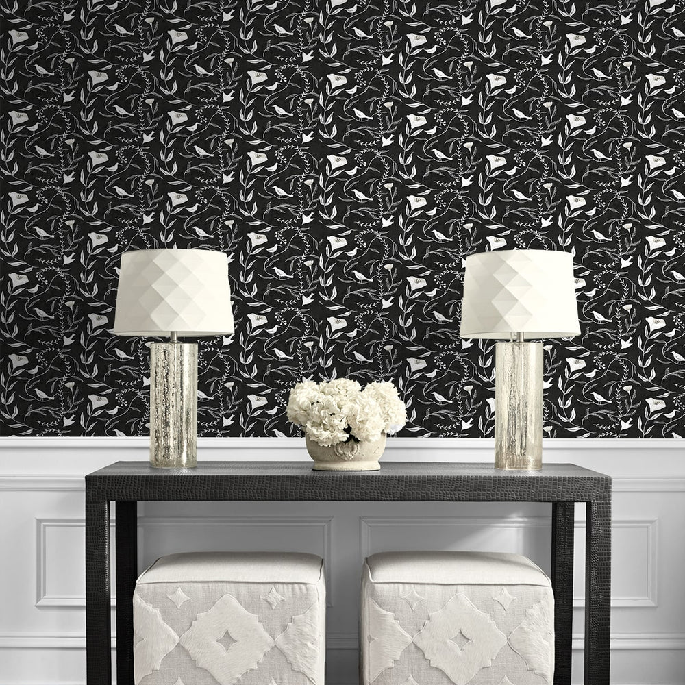 
                  
                    140150WR bird peel and stick wallpaper entryway from Elana Gabrielle
                  
                