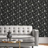 140150WR bird peel and stick wallpaper living room from Elana Gabrielle