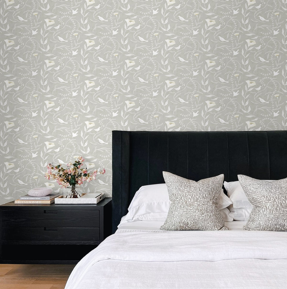 140151WR bird peel and stick wallpaper bedroom from Elana Gabrielle