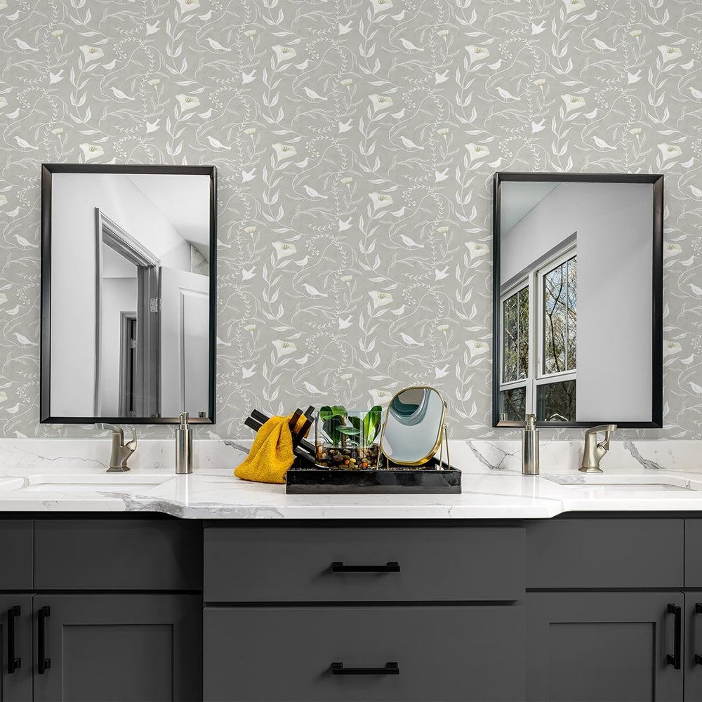 
                  
                    140151WR bird peel and stick wallpaper bathroom from Elana Gabrielle
                  
                