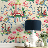 150100WR Chinoiserie peel and stick wallpaper decor from Harrison Howard