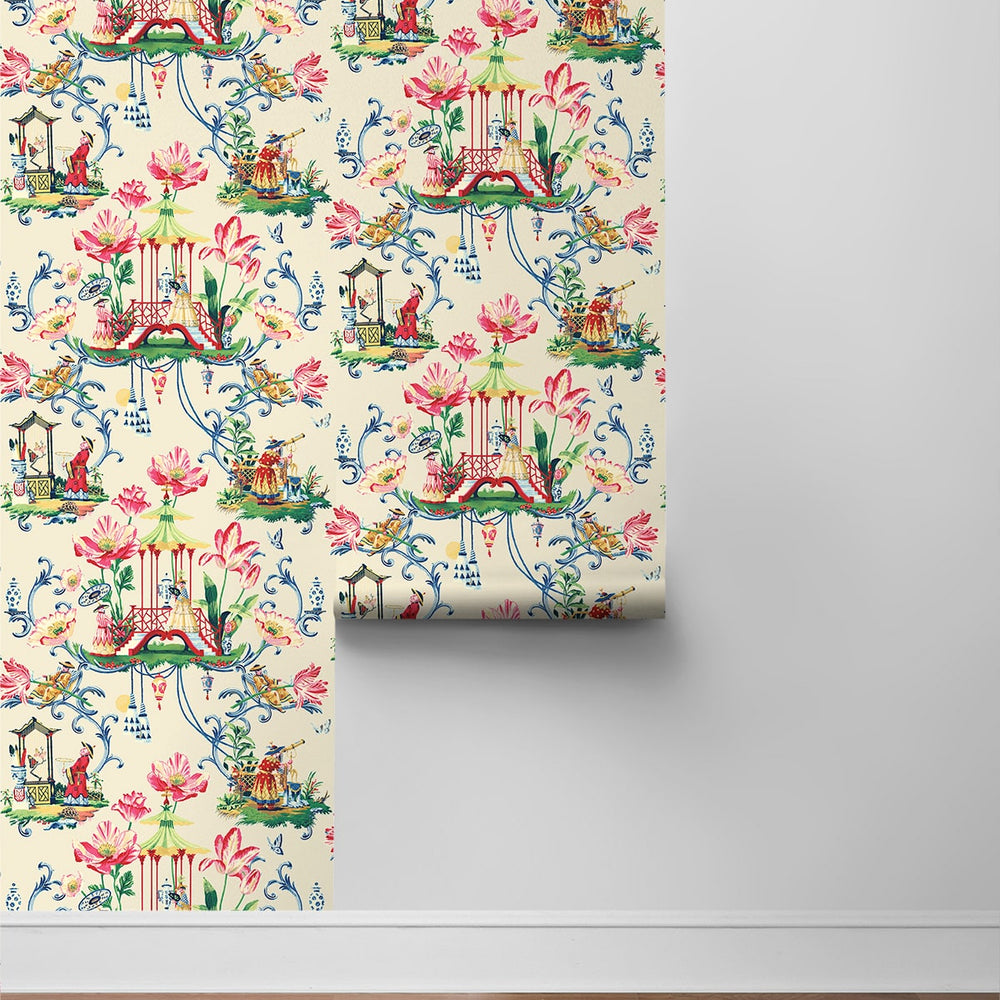 
                  
                    150100WR Chinoiserie peel and stick wallpaper roll from Harrison Howard
                  
                