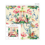 150100WR Chinoiserie peel and stick wallpaper scale from Harrison Howard