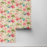 150110WR floral peel and stick wallpaper roll from Harrison Howard