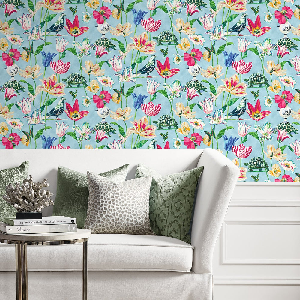 
                  
                    150111WR floral peel and stick wallpaper living room from Harrison Howard
                  
                
