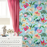 150111WR floral peel and stick wallpaper decor from Harrison Howard