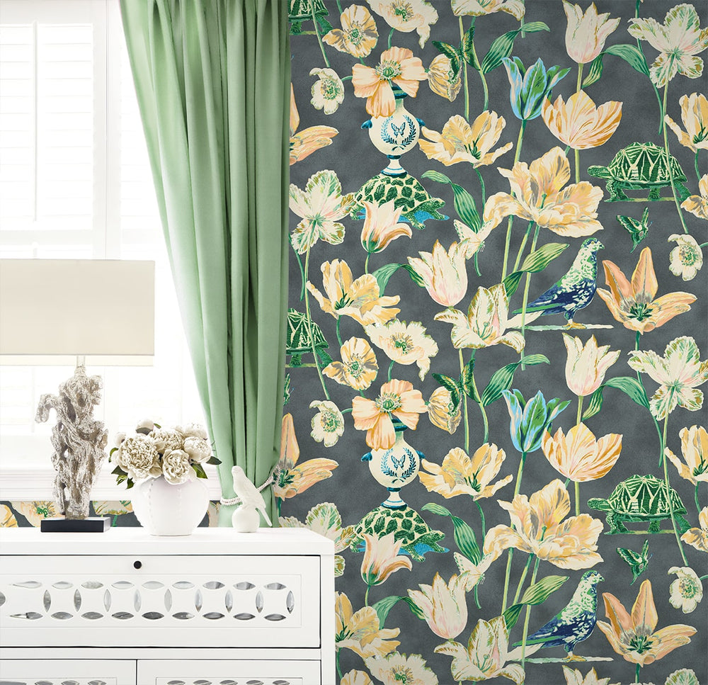 150112WR floral peel and stick wallpaper decor from Harrison Howard