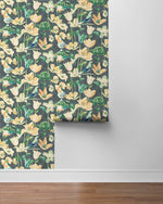 150112WR floral peel and stick wallpaper roll from Harrison Howard