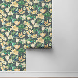 150112WR floral peel and stick wallpaper roll from Harrison Howard