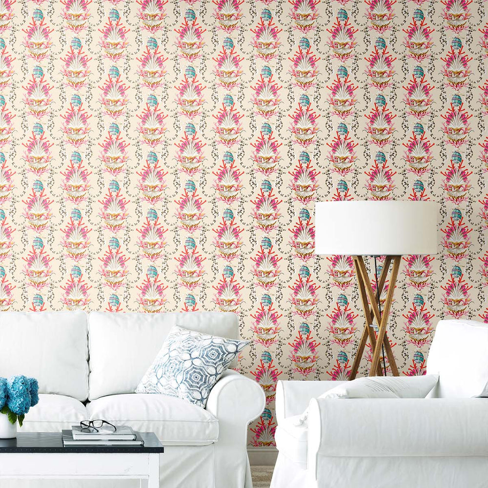 150120WR beach peel and stick wallpaper living room from Harrison Howard