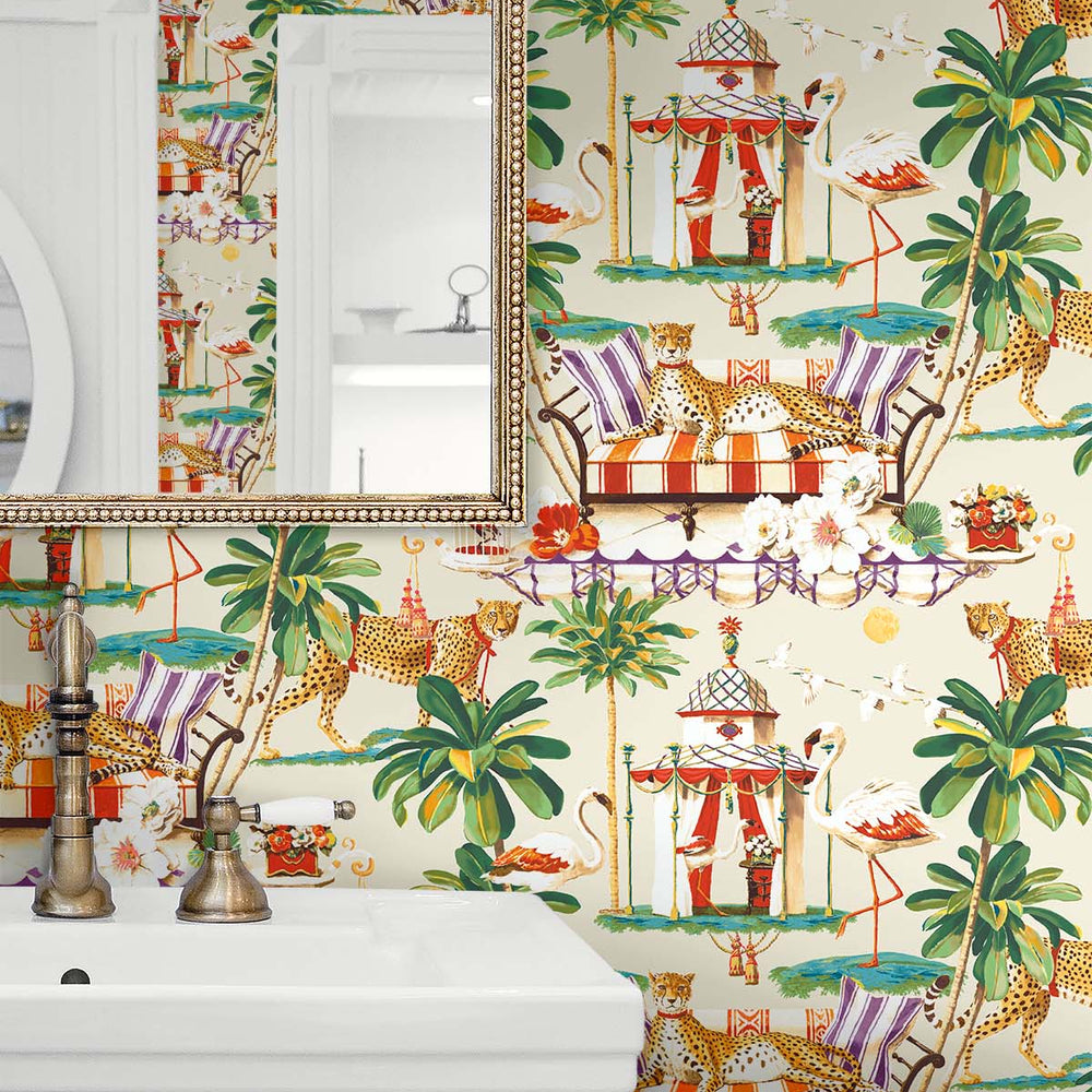 
                  
                    Night in India Leopard peel and stick wallpaper bathroom 150130WR from Harrison Howard
                  
                