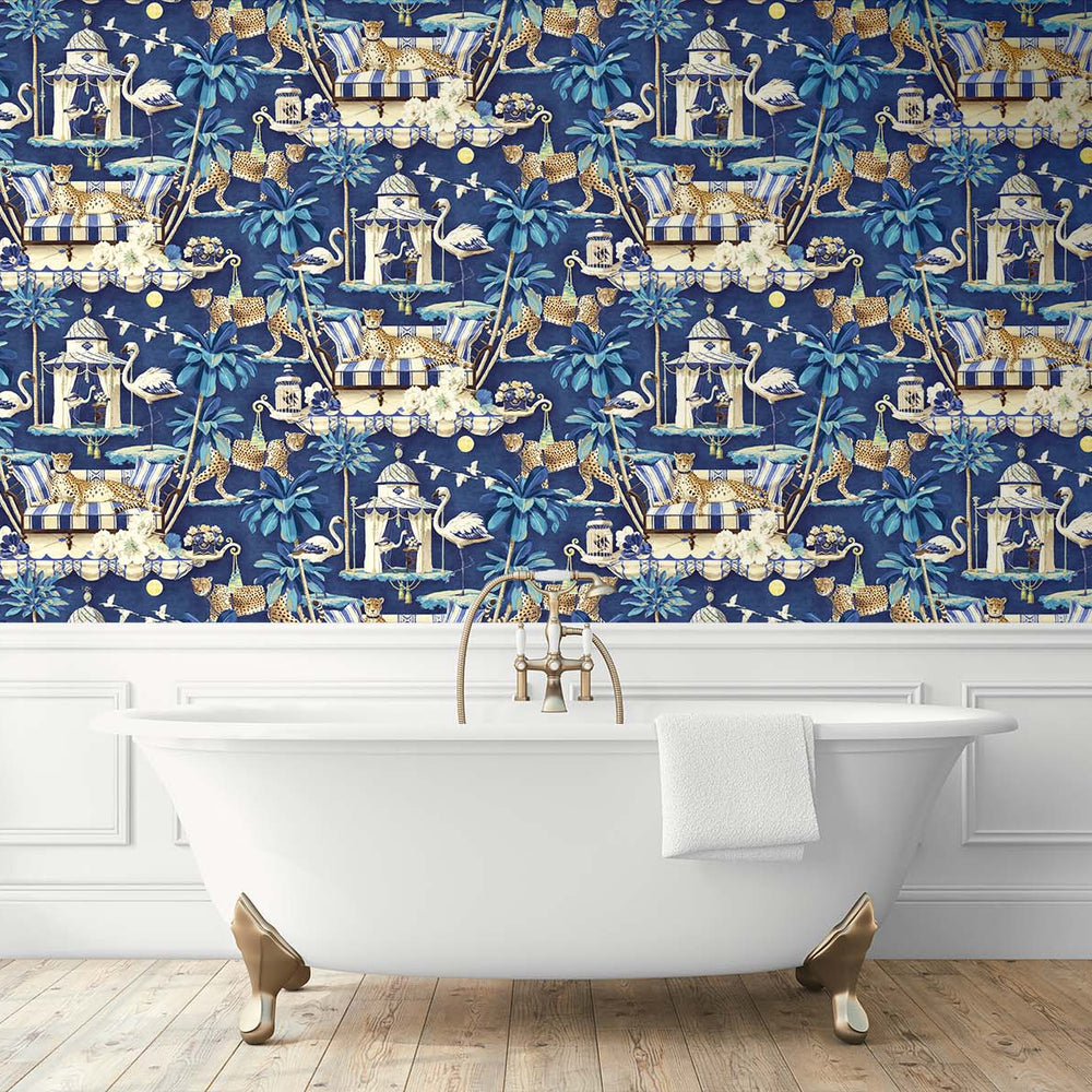 
                  
                    Night in India Leopard peel and stick wallpaper bathroom 150131WR from Harrison Howard
                  
                