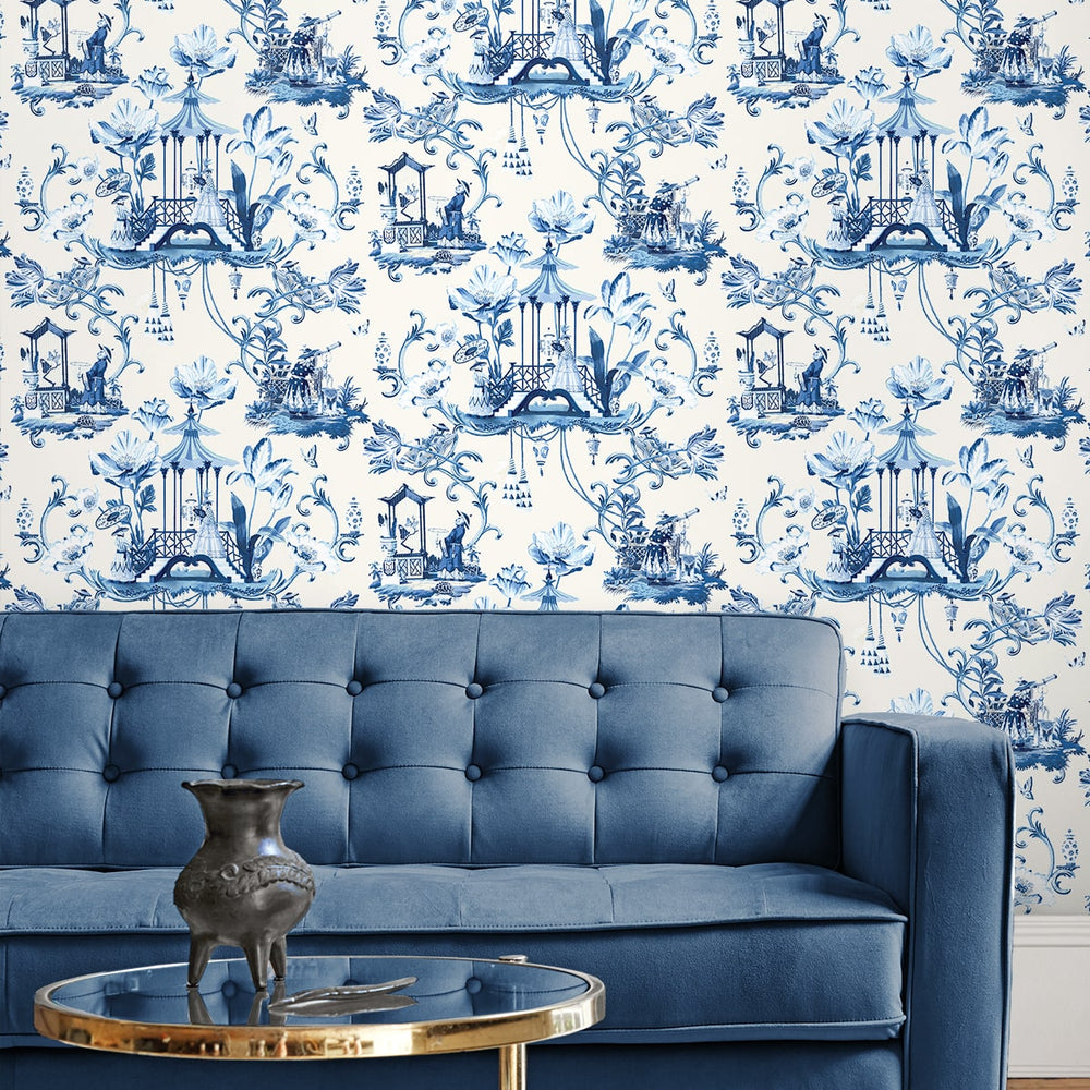 
                  
                    150170WR East of the Moon peel and stick wallpaper living room from Harrison Howard
                  
                