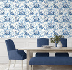 150170WR East of the Moon peel and stick wallpaper dining room from Harrison Howard