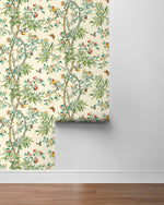 160020WR chinoiserie peel and stick wallpaper roll from Surface Style