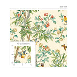 160020WR chinoiserie peel and stick wallpaper scale from Surface Style