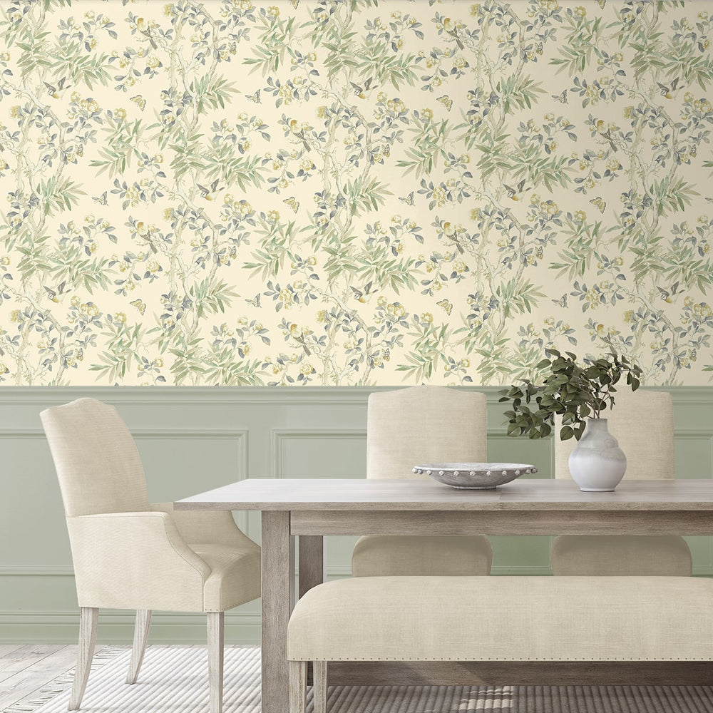 
                  
                    160021WR chinoiserie peel and stick wallpaper dining room from Surface Style
                  
                