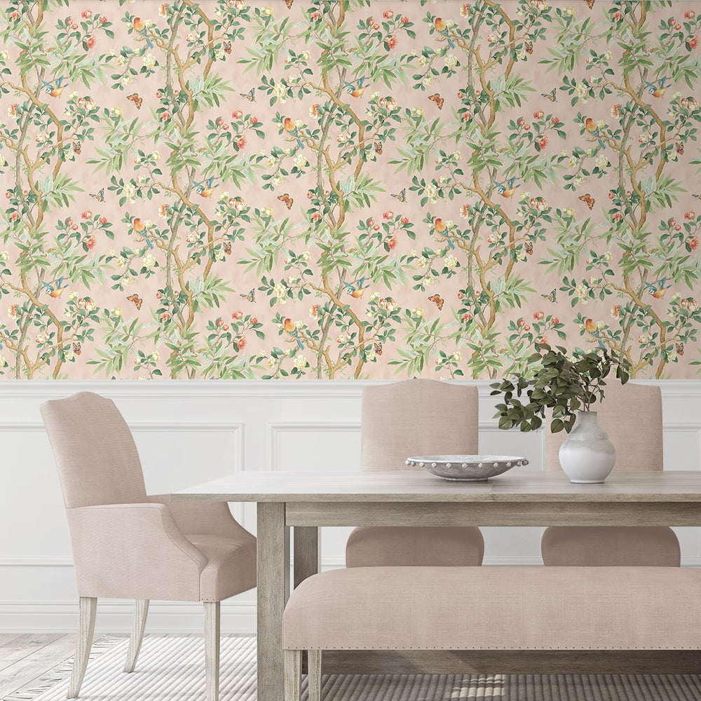 
                  
                    160022WR chinoiserie peel and stick wallpaper dining room from Surface Style
                  
                