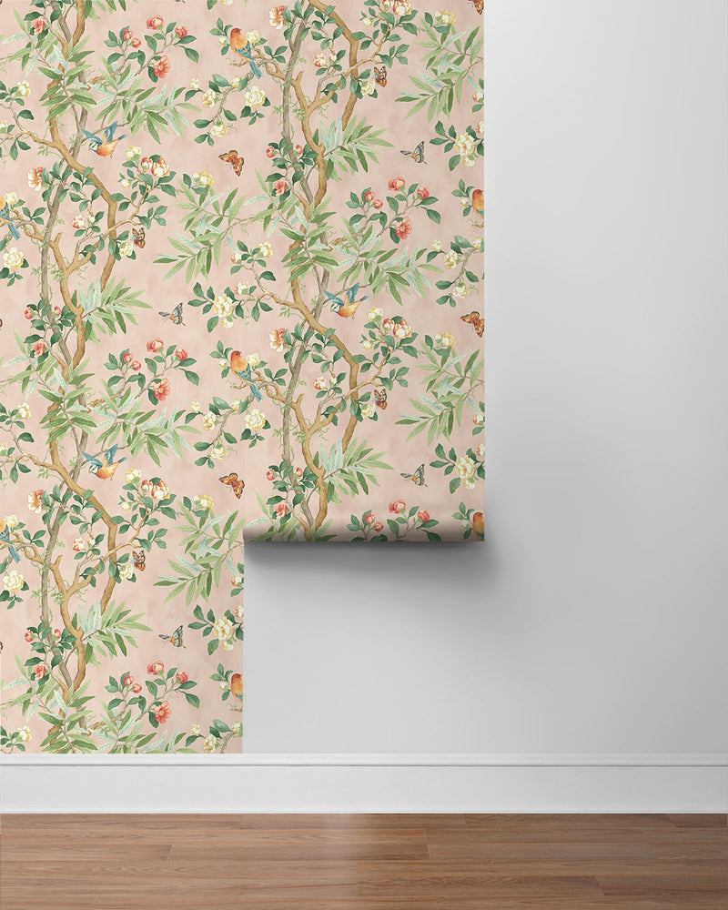 160022WR chinoiserie peel and stick wallpaper roll from Surface Style