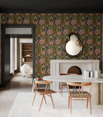 160040WR1 Tiger Eye peel and stick wallpaper dining room from Surface Style