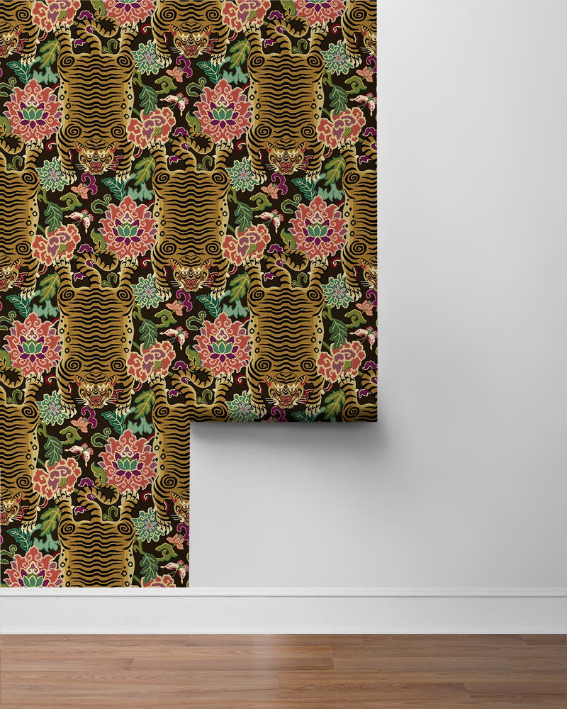 160040WR1 Tiger Eye peel and stick wallpaper roll from Surface Style