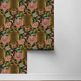 160040WR1 Tiger Eye peel and stick wallpaper roll from Surface Style