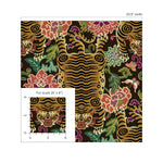 160040WR1 Tiger Eye peel and stick wallpaper scale from Surface Style